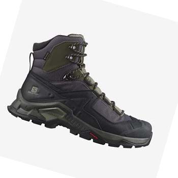 Tenis Senderismo Salomon QUEST ELEMENT GORE-TEX Hombre Negros Verde Oliva | MX 3549AHK